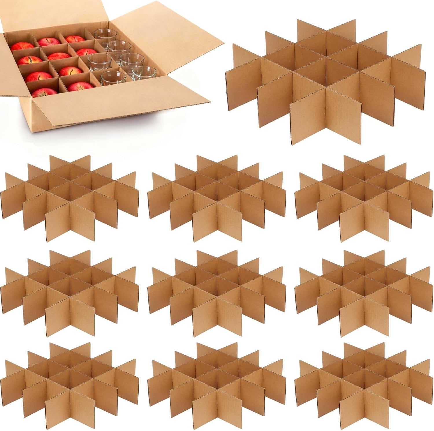 12 Sets Box Cardboard Divider Kit 13x13x3 Inch Moving Boxes Divider kit ...