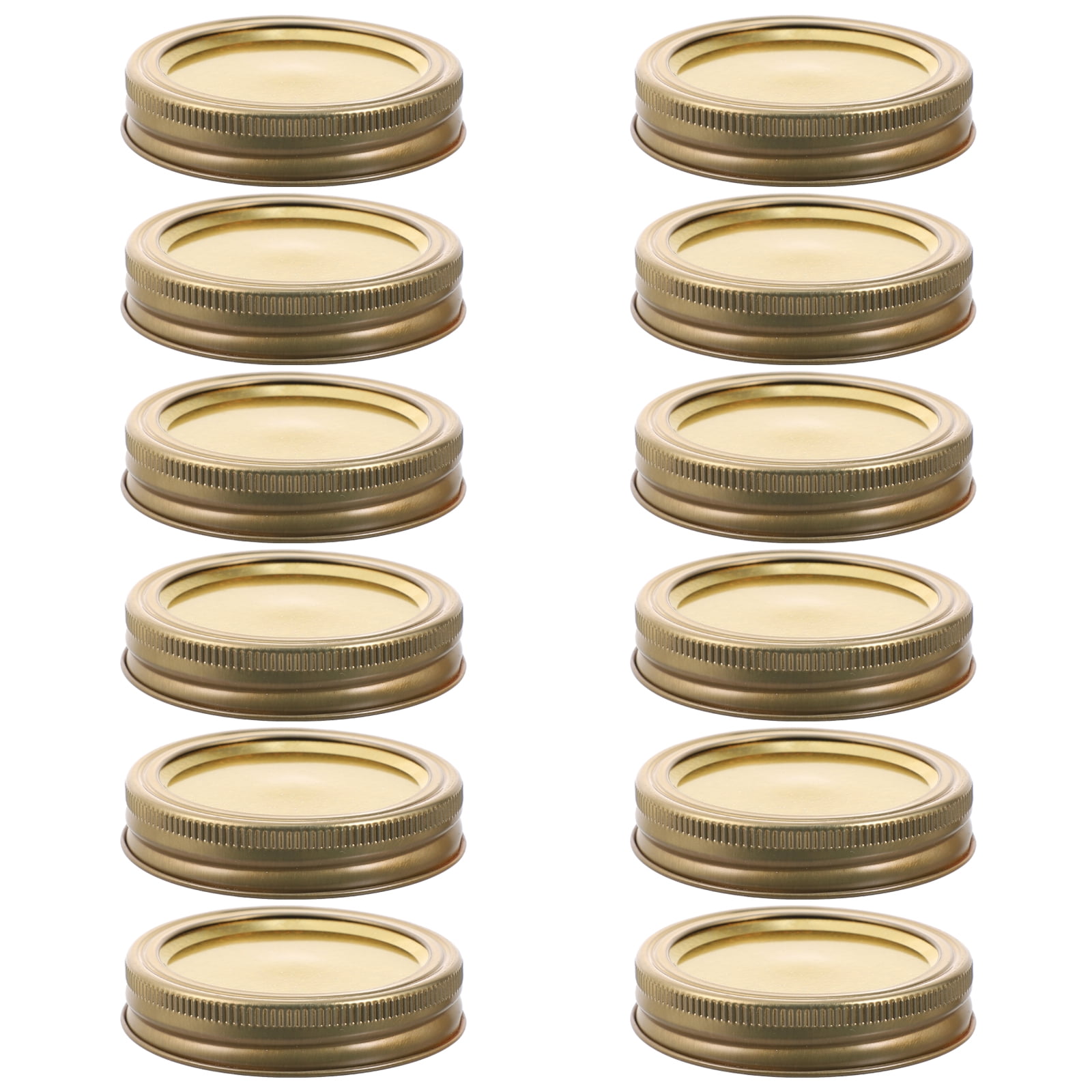 12 Sets Canning Jar Lids Type Jar Lid Cap Rings Set Reusable Canning
