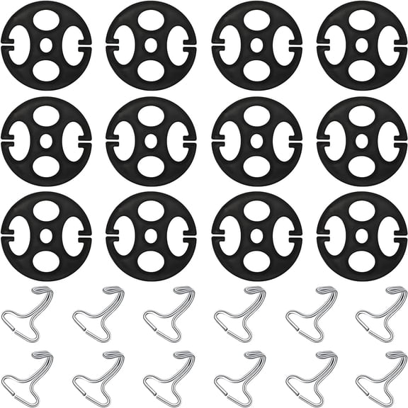 12 Sets Car Seat Cover Plum Plate Metal Hook,12 Pcs Plastic Car Seat Covers Chucks,12 Pcs Metal Hooks Locking Clip Plastic Card Fixed Fastener Buckle for Seat Replacements Accessories