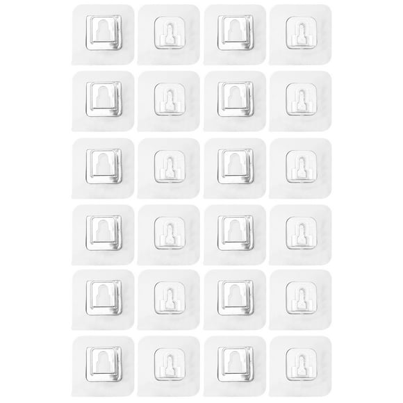 12 Sets Double Sided Adhesive Hooks Wall Hanger Holder Wall Hooks for Hanging
