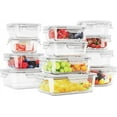 thumbnail image 1 of 12 Sets Glass Food Storage Containers with Lids, Glass Meal Prep Containers, Airtight Glass Bento Boxes, BPA Free & Leak Proof, Pantry Kitchen Storage(12 lids & 12 Containers) - Deep Blue, 1 of 12