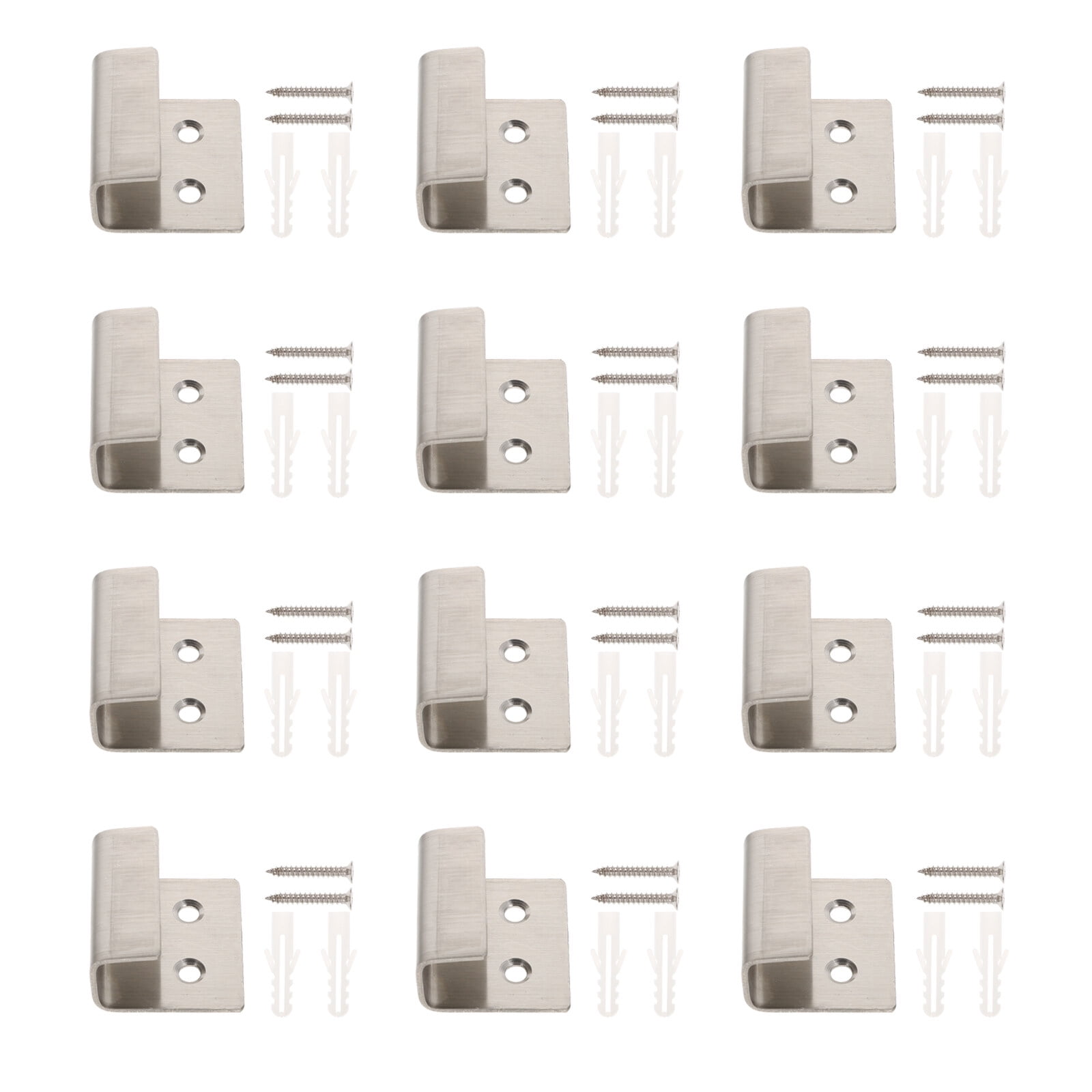 12 Sets Heavy Duty Clothes Rack Ceramic Tile Wall Hook Wall Mount Hooks