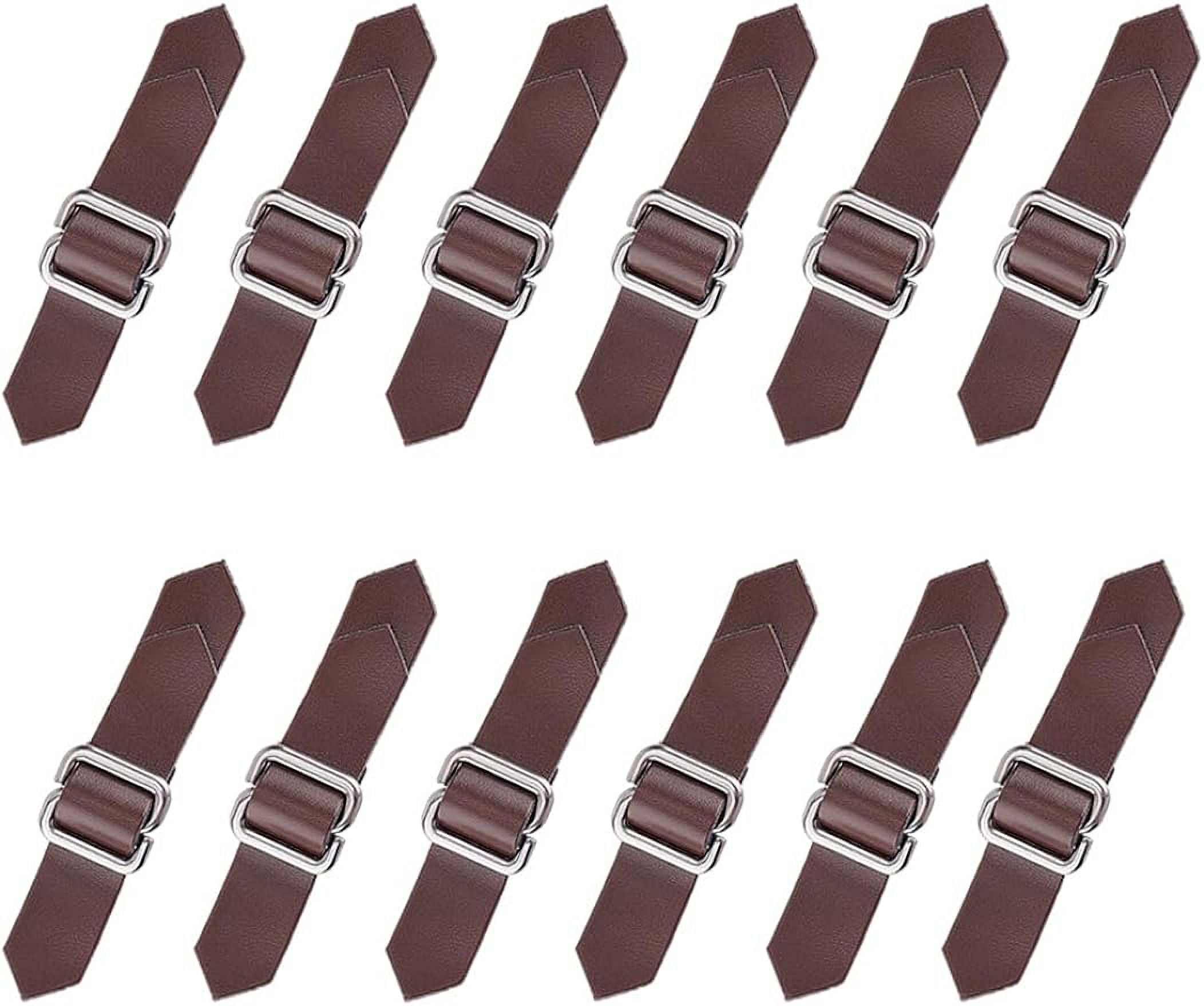 12 Sets Leather SewOn Toggle Closures Coconut Brown PU Leather Sewing