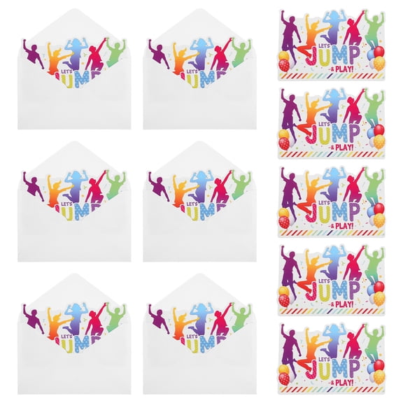 HOMEMAXS Jump Theme Birthday Party Invitations with Envelopes for Boys and Girls, , 12 Sets