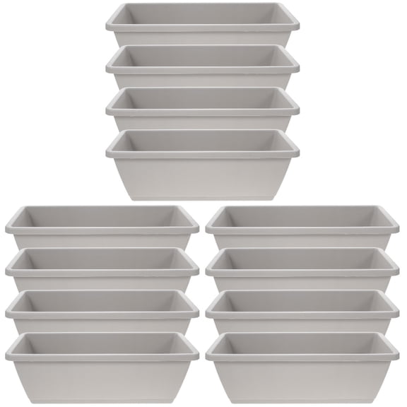 Supvox Light Grey Resin Planter Box for Indoor Outdoor Gardening 12Sets
