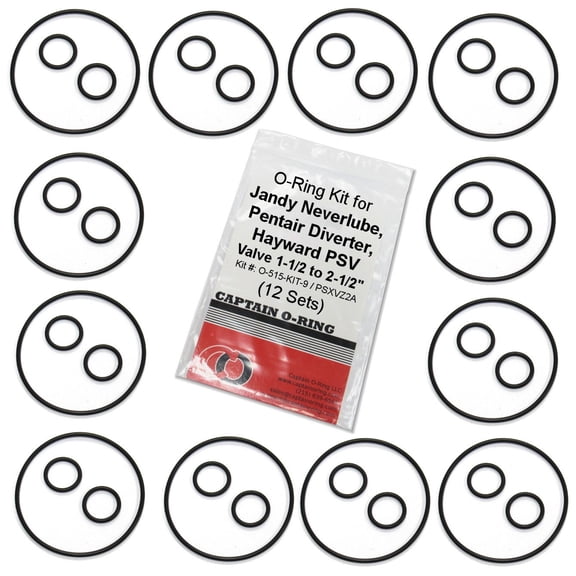 12 Sets, 36 Pcs Replacement Valve Cover & Shaft O-Rings for Jandy NeverLube/Pentair Valves Part Numbers O-515-KIT-9, 1132/51016200 and R0487100/192039/O-158 and Hayward PSV valves P/N: PSXVZ2A