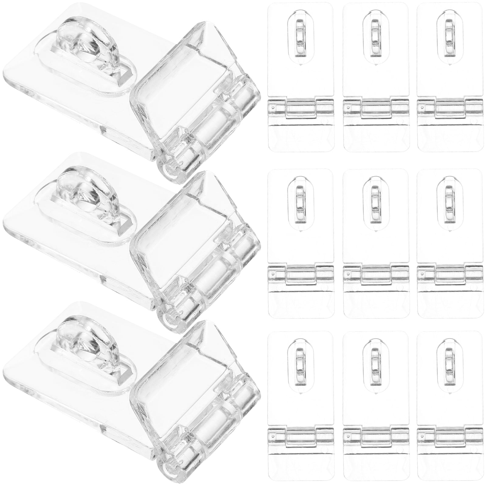 12 Sets Transparent Lock Hinges Hasp Latches Hinge Latches Lock