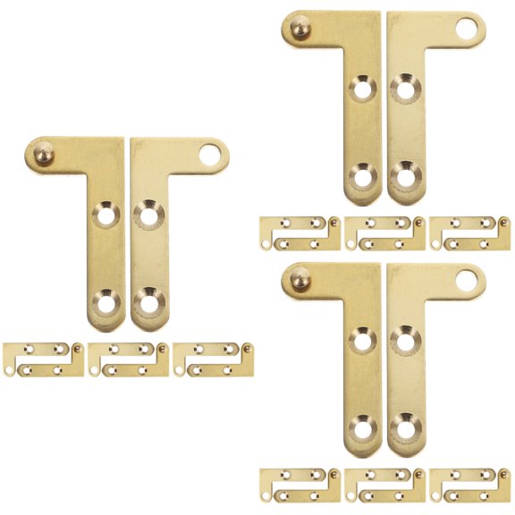 12 Sets Up and Down Pivot Door Hinges with Hidden Hardware, Shaft Rotating Fittings for Smooth Door