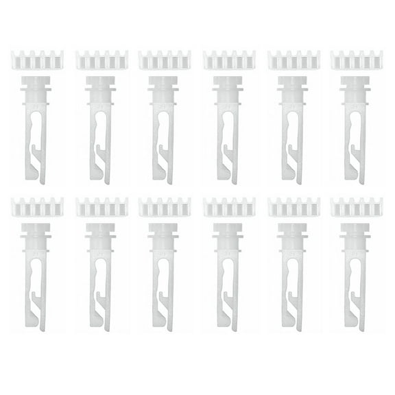 12 Sets Vertical Blind Stem Replacement White Stems Vertical Window Blind for Broken and Missing Vertical Blinds Repairing