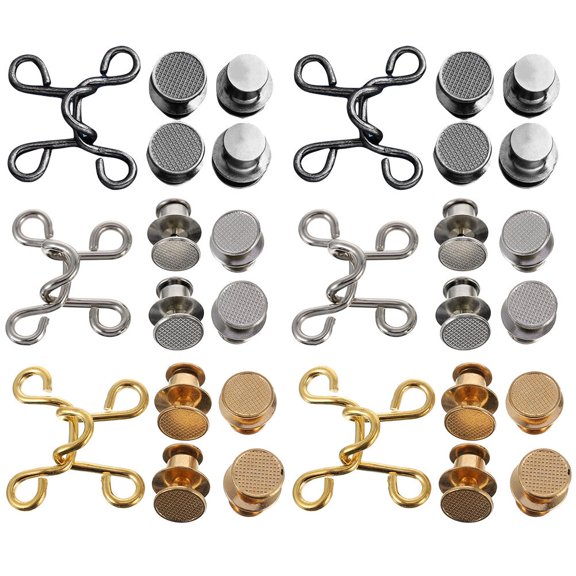USHOBE 12 Sets of Replacement Button for Jeans Metal black Waist Adjustment for Dating
