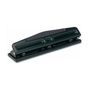 12-Sheet Deluxe Two- And Three-Hole Adjustable Punch 9/32" Holes Black | Total Quantity: 1