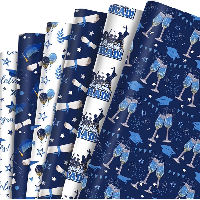 12 Sheet Graduation Wrapping Paper 2025 Congrats Grad Wrapping Paper 20 ...
