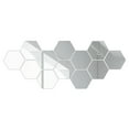 thumbnail image 1 of 12 Sheet Hexagon Peel and Stick Backsplash Self Adhesive Silver Wall Tiles Backsplash Tile for Kitchen Peel and Stick Tile for Bathroom Kitchen Laundry Room Camper Shower, 1 of 8