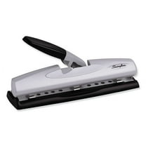 12-Sheet Lighttouch Desktop Two- To Three-Hole Punch, 9/32" Holes, Black/silver | Bundle of 2 Each