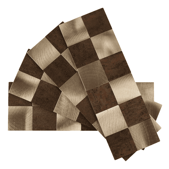 12-Sheet Peel and Stick Backsplash, 12" x 4" PVC Marble Look Self Adhesive Stick on Wall Tiles for Kitchen Bathroom Fireplace (Dark Brown)