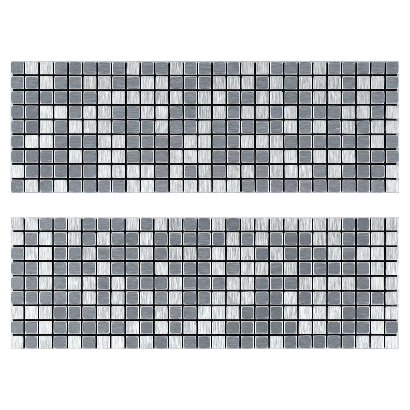 12-Sheet Peel and Stick Backsplash Tiles, Silver Aluminum Mosaic 3D Self-Adhesive Wall Tiles Stick on Backsplash for Kitchen Bathroom Fireplace