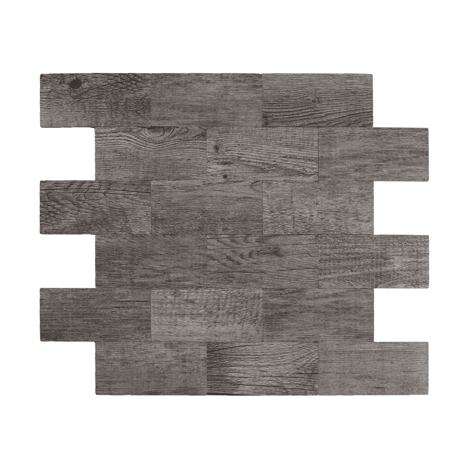12-Sheet Subway Tile Peel and Stick Backsplash, 11.8" x 11.8" Self Adhesive PVC Wall Tiles for Kitchen Fireplace (Grey Rustic Wood)