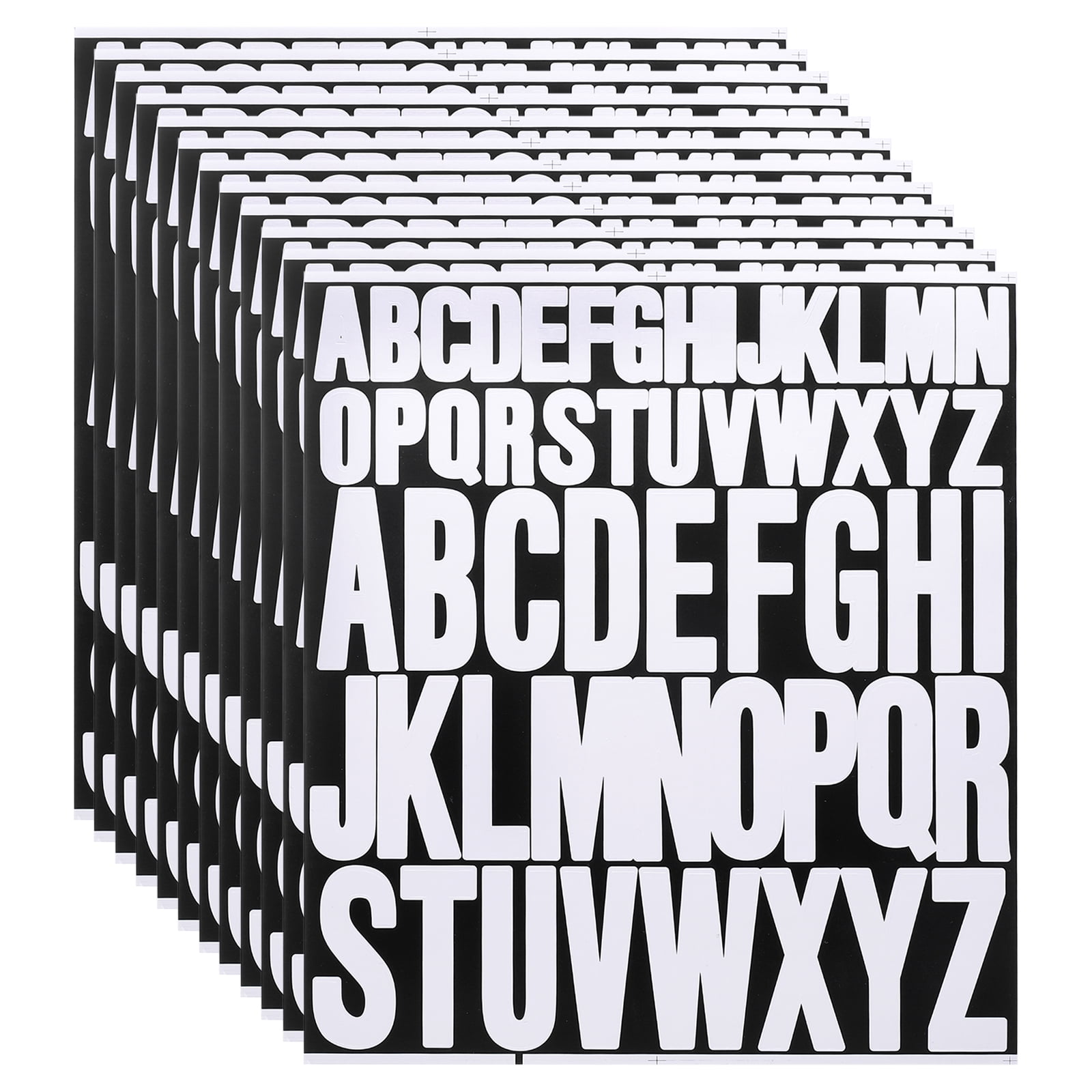 12 Sheet Vinyl Letter Sticker, 1 Inch, 2 Inch 624Pcs Stick Letters ...