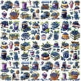 thumbnail image 1 of 12 Sheets 12 Style PVC Stickers Heat Transfer Film for Window Decoration Blueberry 140x140mm 1 sheet/style, 1 of 9