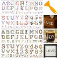 thumbnail image 1 of 12 Sheets 12 Style PVC Stickers Heat Transfer Film for Window Decoration Letter 140x140mm 1 sheet/style DIY, 1 of 7