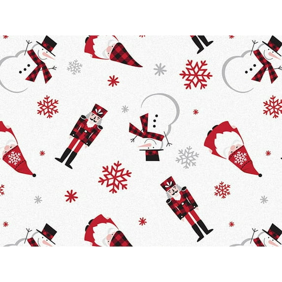 12 Sheets, Buffalo Plaid Wishes Tissue Paper 20x30" for Celebration, Holiday, Party, Birthday and Events, Made in Usa