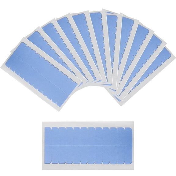 12 Sheets C-Shaped Wig Tape Waterproof Sweatproof, Invisible Strong Hold Adhesive for Lace Front Wigs Hair Extensions, Men Women Hairpiece Accessories - XIANEWS