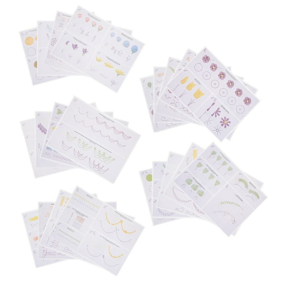 12 Sheets DIY Decorating Practice Board Drawings Tools Pipe Paper Cups Stauffers Cookies