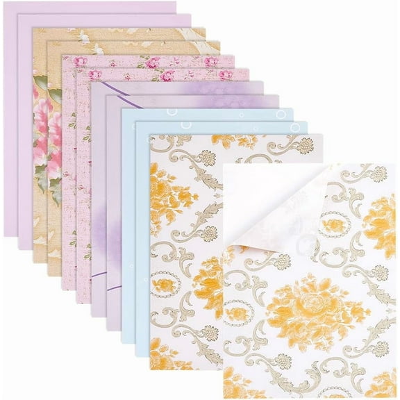 12 Sheets Dollhouse Wallpaper 6 Colors Paper Floorboards Waterproof Wall Stickers Flooring Paper Gloss Card Sheet for Model Sand Table Building Decoration Rectangle 7.87x11.8 inch