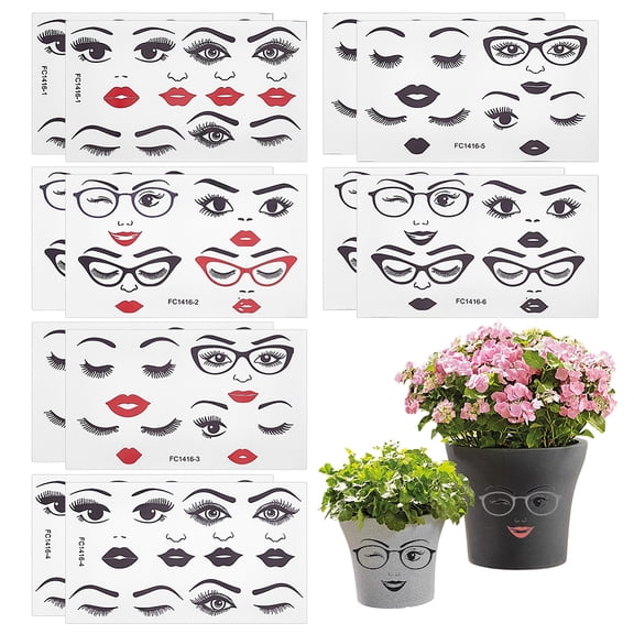 12 Sheets Face Stickers for Crafts Funny Faces Stickers Faces Large Drawing Faces Stencils Make a Face Sticker Fun Eyes Lips Mouth Nose Decals