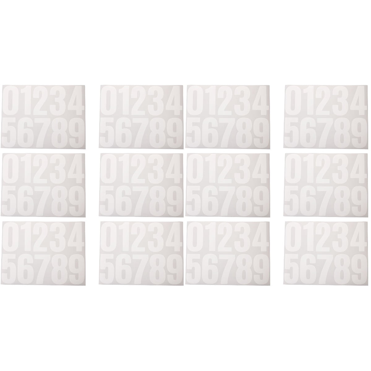 12 Sheets Garbage Can Stickers Adhesive Number Numbers Mailbox for