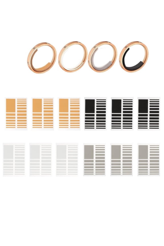 12 Sheets Invisible Ring Sizer Adjuster Jewelry Tightener Spacer Finger Guards Resizer for Home Loose Rings Resizer for Indoor and Outdoor