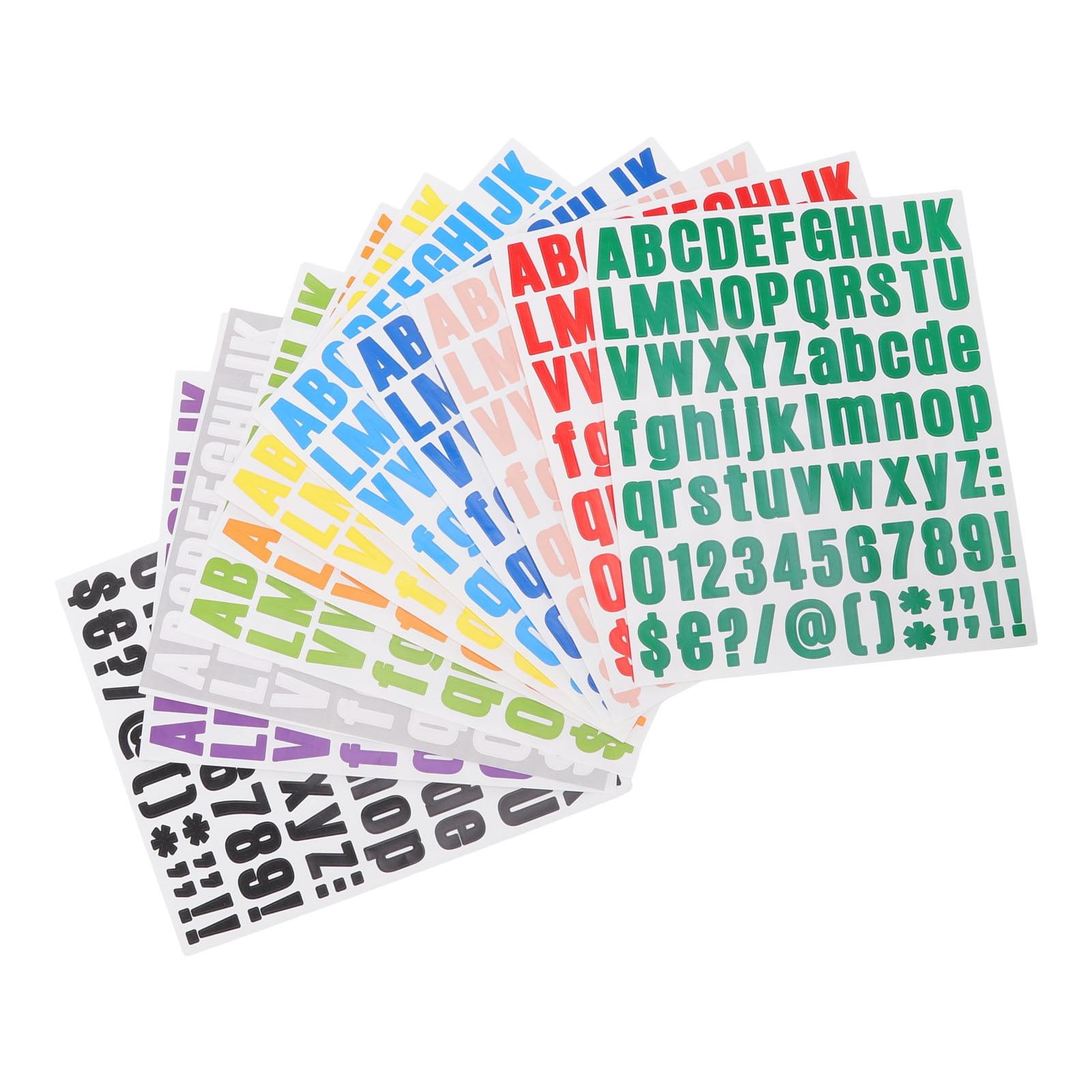 12 Sheets Iron On Letters And Numbers Adhesive Vinyl Letters Assorted
