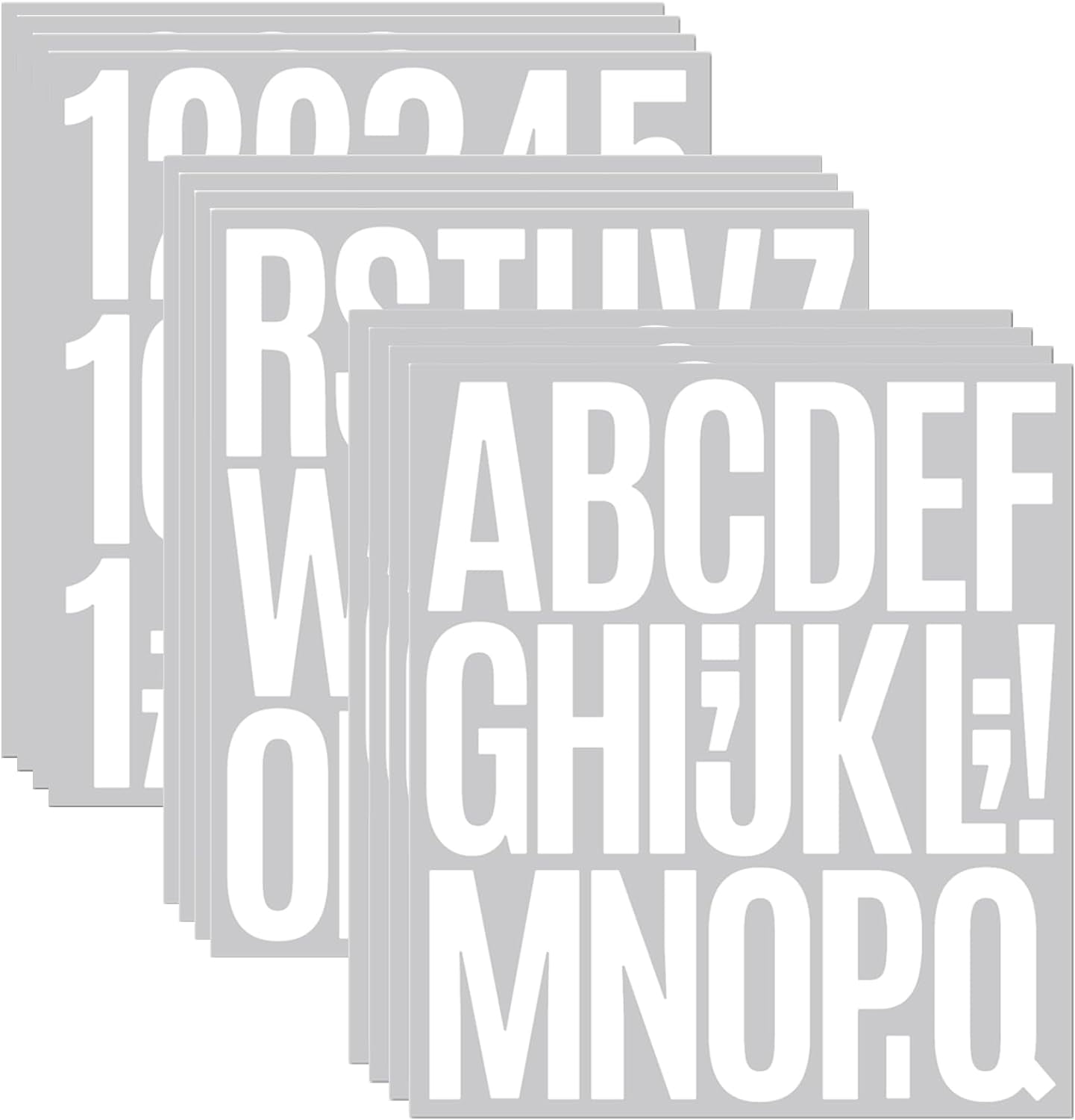 12 Sheets Letter Stickers, 264 Alphabet Stickers, 3 inch Vinyl Self ...