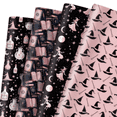 thumbnail image 1 of 12 Sheets Mystical Witchy Wrapping Paper Pink Witch Wrapping Paper Magical and Mystical Gift Wrap for Christmas Halloween Holiday and Party, 1 of 7