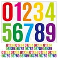 12 Sheets Number Sticker Adhesive Numbers Decals Number Sticker Large