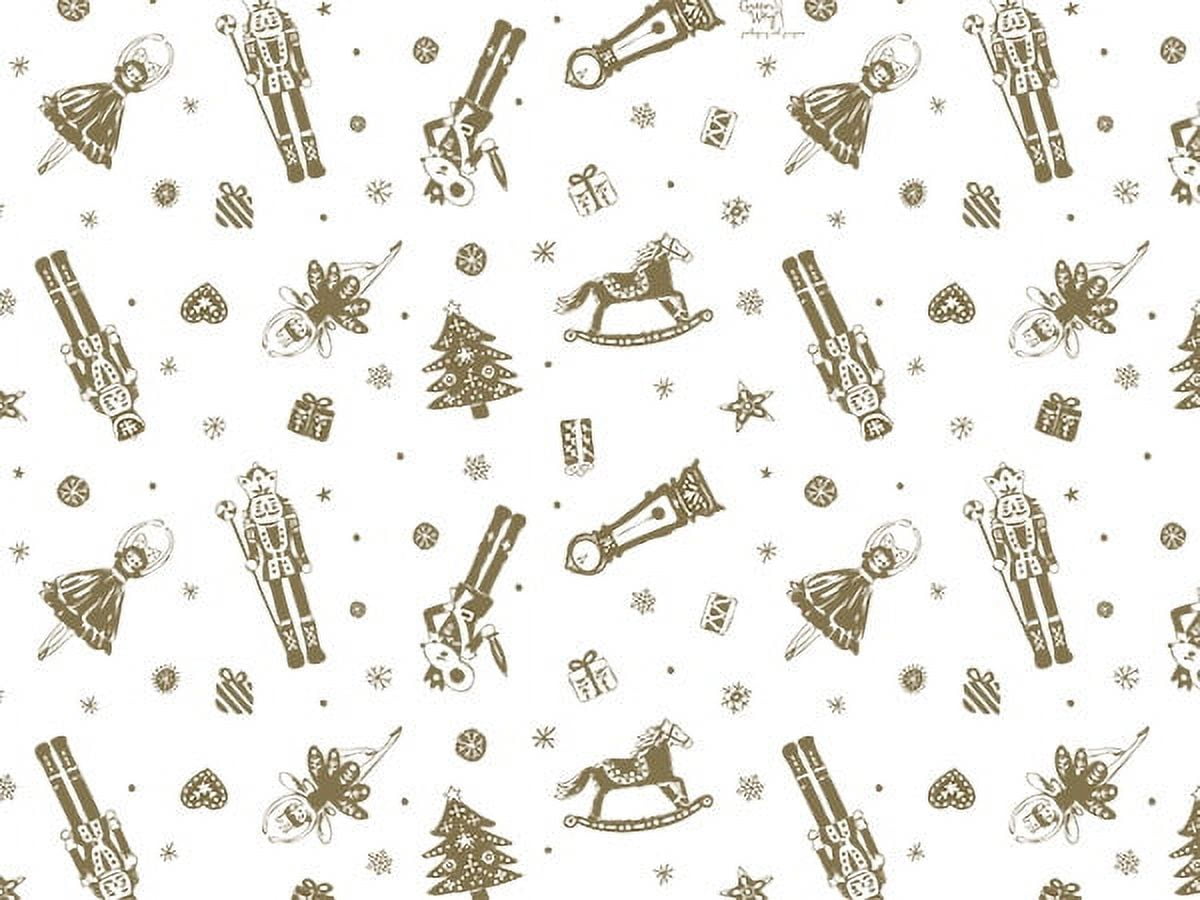 12 Sheets, Nutcracker Dance Tissue Paper 20X30" Soft Fold for Christmas Décor, Made in USA