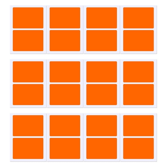 12 Sheets/Pack Moving Sticker Rectangular Colored Labels Sticker Large Color Coding Labels Moving Labels for Office