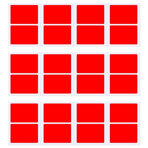 12 Sheets/Pack Moving Sticker Rectangular Colored Labels Sticker Large Color Coding Labels Moving Labels for Office