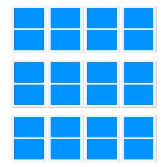 12 Sheets/Pack Moving Sticker Rectangular Colored Labels Sticker Large Color Coding Labels Moving Labels for Office