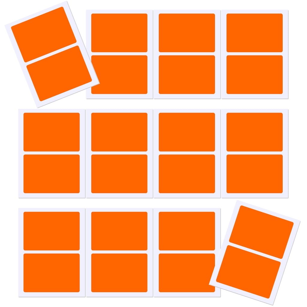 12 Sheets/Pack Rectangular Moving Stickers Colored Labels Stickers ...