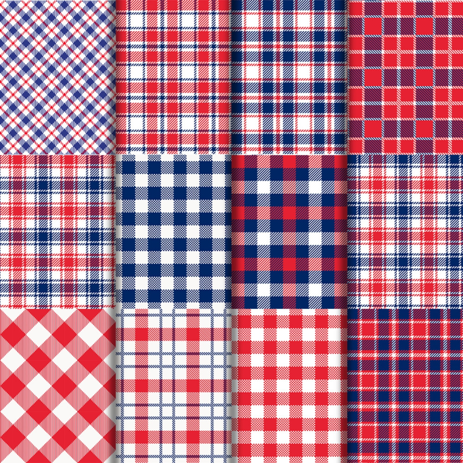 12 Sheets Patriotic American Flag Pattern 5.9'' x 5.9'' American ...