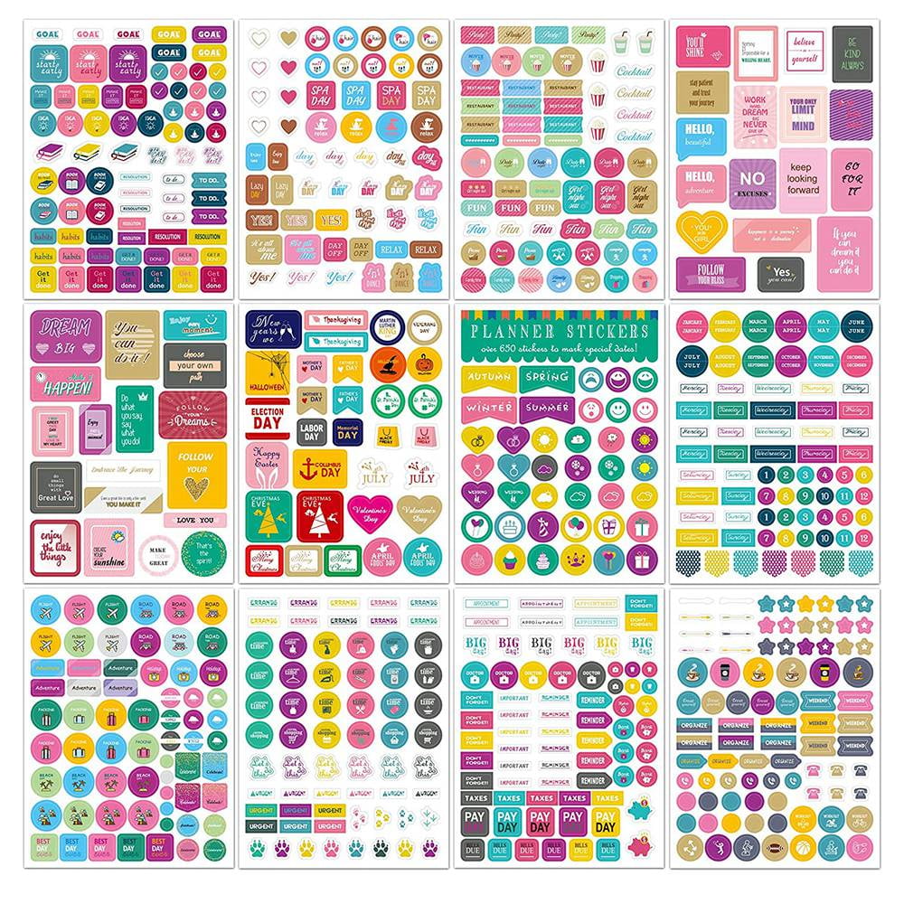 Tabs Monthly Planner Stickers Calendar Stickers Divider Sticker