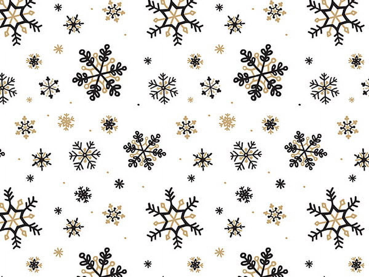 12 Sheets, Rustic Snowflake Tissue Paper 20X30" Soft Fold for Christmas Décor, Made in USA