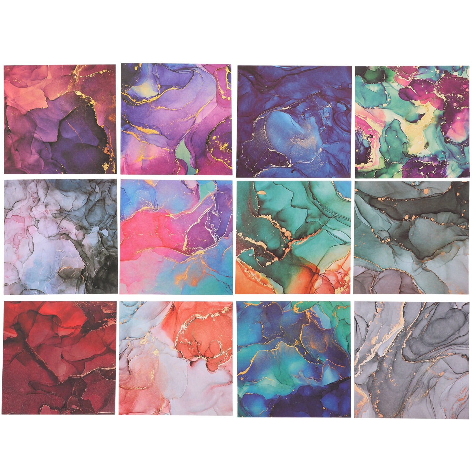 12 Sheets Scrapbook Paper Beautiful Background Paper Hand Account