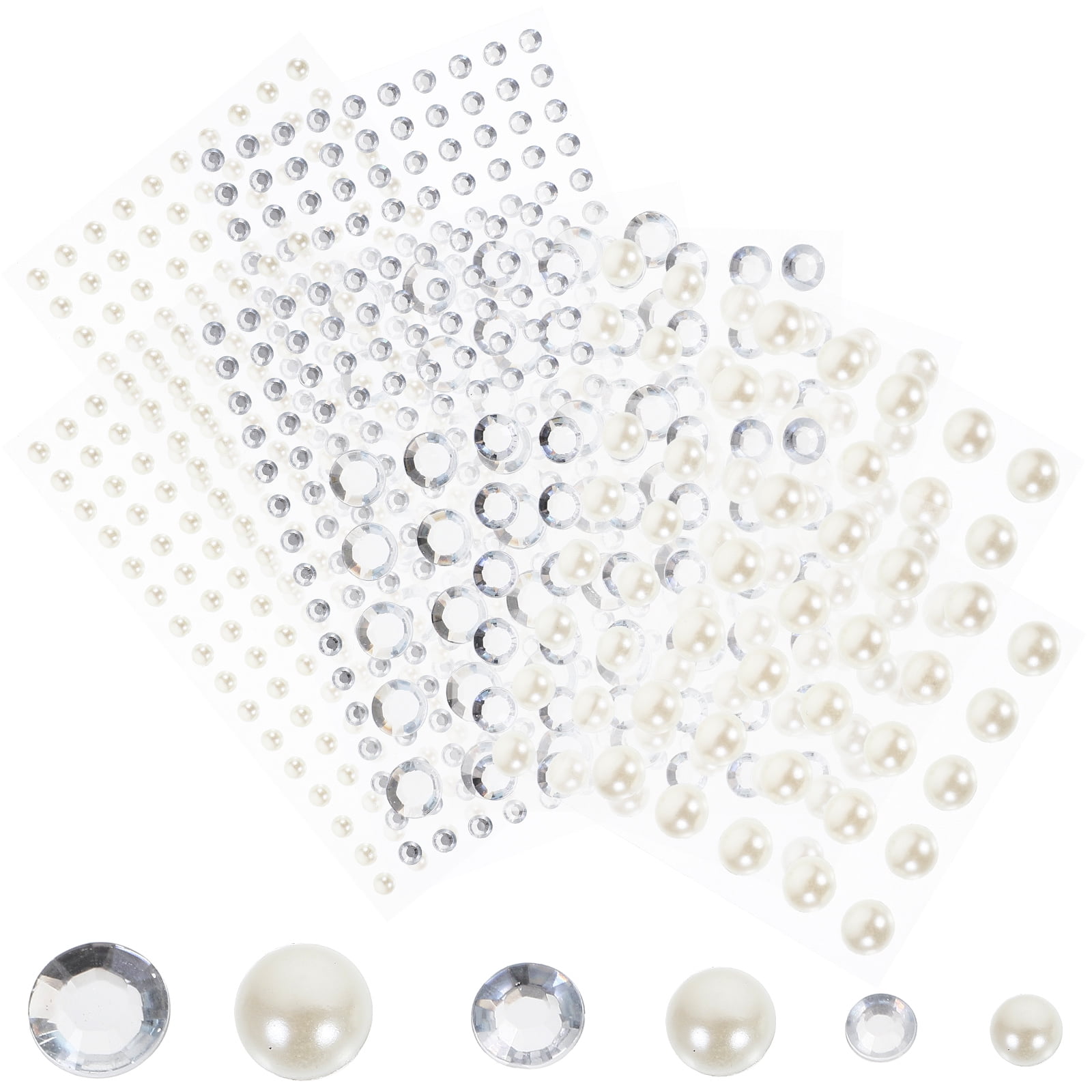 12 Sheets Self Adhesive Hair Gems Adhesive Face Jewels Stickers for