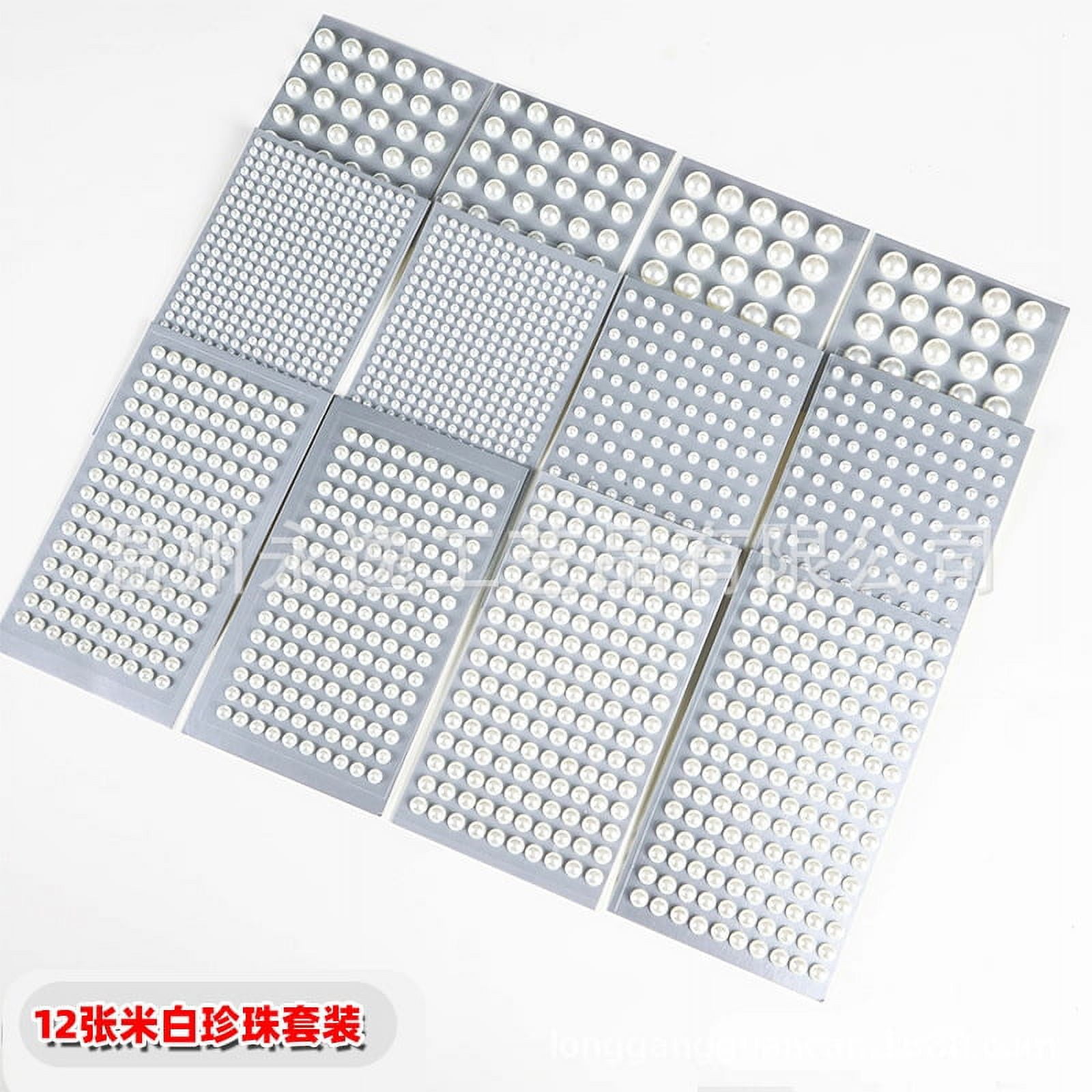 12 Sheets of Decor SelfAdhesive Pearls Flat Back Pearls Stickers