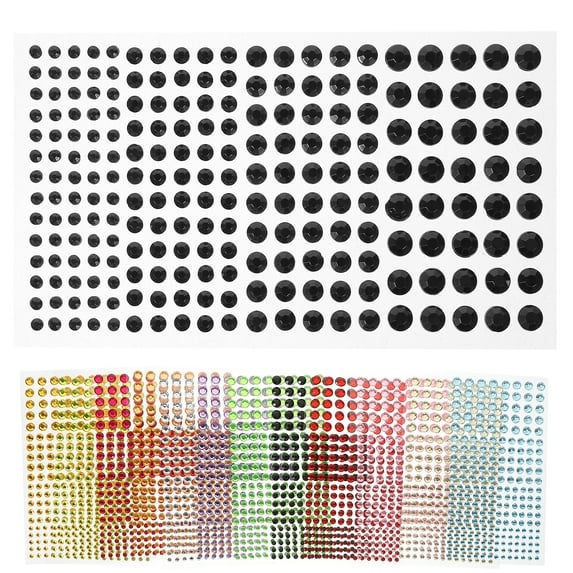 12 Sheets of Face Jewels Rhinestones for Makeup Face Gems Stick On Eye Rhinestone Sticker