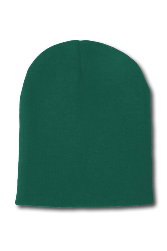 12 Short Beanies Wholesale- Forest