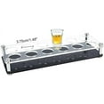 thumbnail image 1 of 12-Shot Glass Tray Holder Black Bar Acrylic Shot Glasses Holders Wine Glass Cup Serving Tray Cups Organizer Shot Glass Display, 1 of 9
