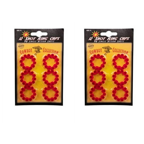 12 Shot Ring Caps 2 PACK 144 Total Shots Parris Cowboy Collection Toy Caps